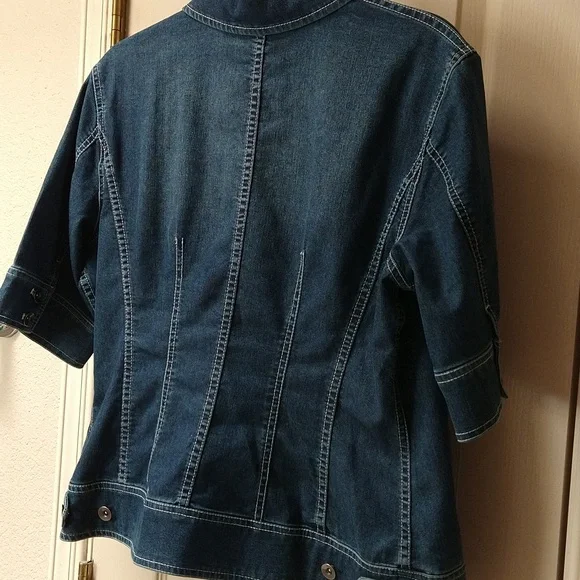 Coldwater Creek-Womens Petite (P14) Blue Jean Type Jacket - Picture 5 of 9